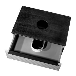 Тумба RUNO Орлеан 70 серый чёрный подвесная под накладной умывальник (00-00002021)