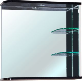 Зеркало с подсветкой Bellezza Рио 70см правое белый/чёрный 00000007191