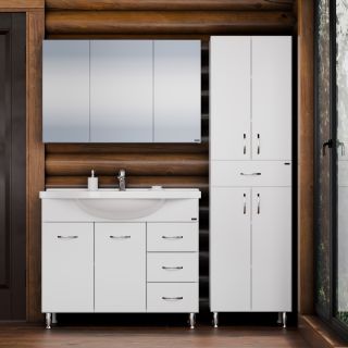 Напольная тумба под раковину Санта Эльбрус 201107 100 см белый