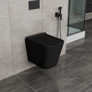 Унитаз подвесной Maretti Umbria безободковый с микролифтом, UM10PBM51-560, черный