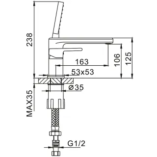 Смеситель на борт ванны Frap H60 F1160 хром