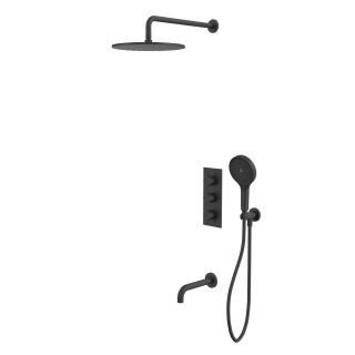 Душевой комплект термостатический WHITECROSS Y YSET11TOPBL чёрный матовый