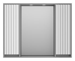 Зеркальный шкаф с подсветкой Brevita Balaton BAL-04100-01-01 100см белый/серый