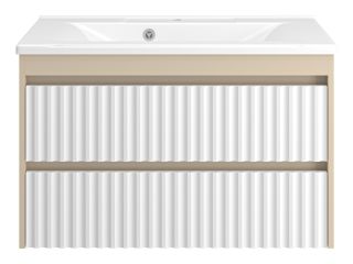 Подвесная тумба под раковину Brevita Balaton BAL-06090-03-012Я 90см белый/бежевый