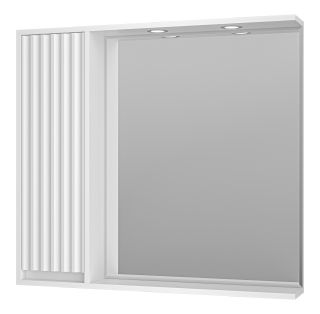 Зеркальный шкаф с подсветкой Brevita Balaton BAL-04090-01-Л левый 90см белый