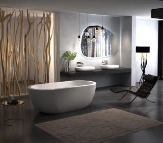 Акриловая ванна BelBagno BB13-1800 180x85 см, отдельностоящая, белая, овальная