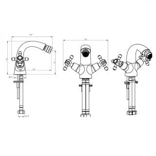 Смеситель для биде Boheme Satine хром 276-ST