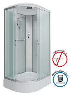 Душевая кабина Niagara NG-33974-14R 90x70см серебро/матовое