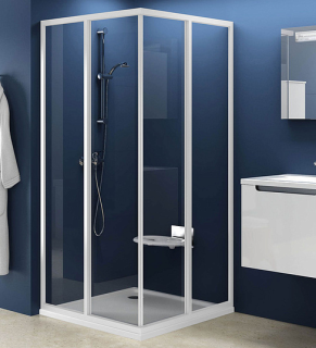 Душевая дверь Ravak Supernova SRV2-80 S 14V40102Z1 Transparent профиль белый