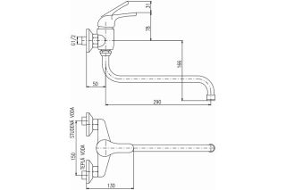 Смеситель для кухни Rav Slezak Sazava SA001.5/22 хром