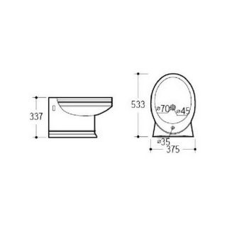 Биде подвесное Boheme Puro белый 955