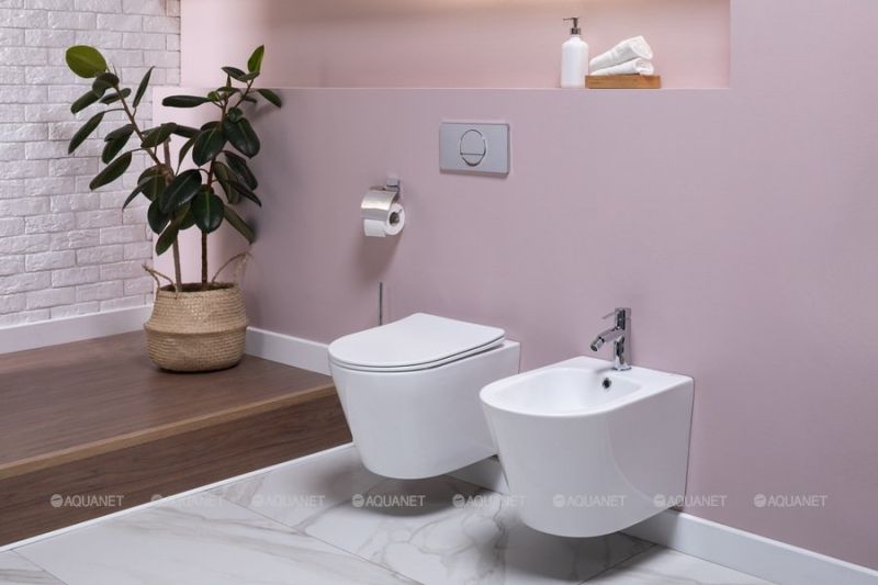 Биде подвесное Aquanet Atago 2.0 B2 LX-1057 243555 белый