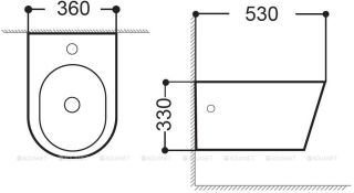 Биде подвесное Aquanet Atago 2.0 B2 LX-1057 243555 белый