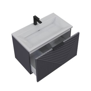 Тумба под раковину Grossman Блисс 107053 70 см подвесная цвет графит