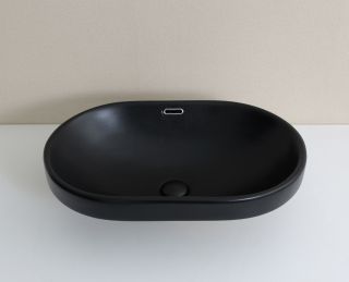 Раковина Gid Bm1004 72202 встраиваемая сверху черная матовая 61x40x19