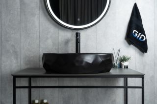 Раковина Gid Bm9030wx 53385 накладная черная матовая 60x40x15