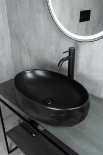 Раковина Gid Bm9030wx 53385 накладная черная матовая 60x40x15