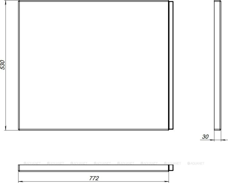 Боковая панель Aquanet Bright/Tea 243606 80 см