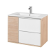 Тумба под раковину Акватон Бостон 75см белый/дуб эврика 1A252601BN010