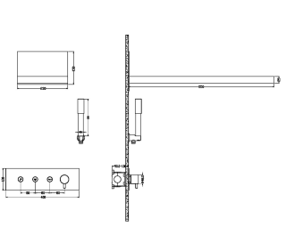 Душевая система Boheme Fusion 130-BG чёрный/золото