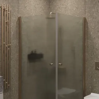 Душевой уголок на монопетле by Deonria U-90-89-6-S-BR 90x89см бронза/сатин