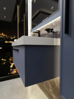 Тумба под раковину La Fenice Elba FNC-01-ELB-BG-100 синяя матовая 100 см