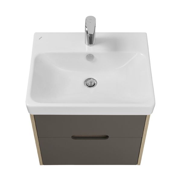 Тумба под раковину Акватон Оливия 55см грей/дуб ойстер 1A254201OLUG0