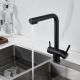 Смеситель для кухни Shevanik S468H с подключением фильтра чёрный