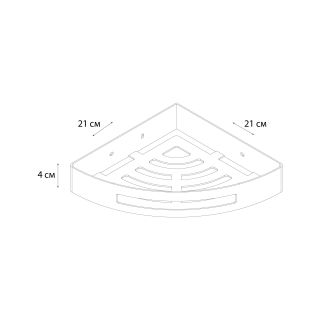 Полка угловая одноэтажная FIXSEN Hotel черная (FX-31003K)