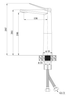 Смеситель для раковины ESKO Shanghai Gold SHA25Gold золото