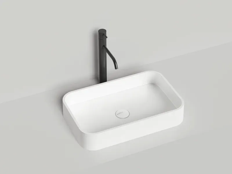 Накладная раковина Salini Callista 01 S-Stone 1101204SM 55см белый матовый