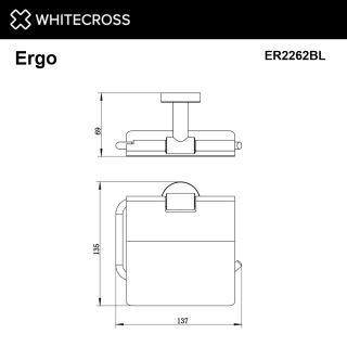 Держатель туалетной бумаги WHITECROSS Ergo ER2262NIB брашированный никель