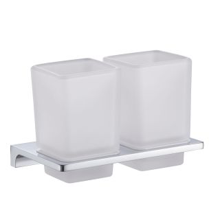 Два стакана для зубных щеток с держателем Wonzon & Woghand Eclipse WW-9128 хром