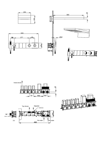 Душевой комплект Boheme Zodiac 133-BRB с термостатом брашированная бронза