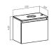 Тумба Runo Бари 50 белая под накладной умывальник (00-00001472)