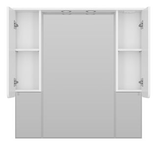 Зеркальный шкаф с подсветкой Misty Чегет 105см белый