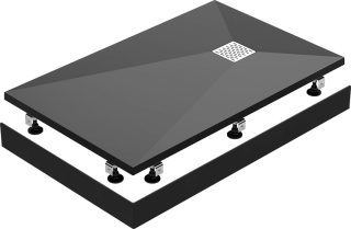 Экран Good Door Stella ЧЕРНЫЙ 1600x700