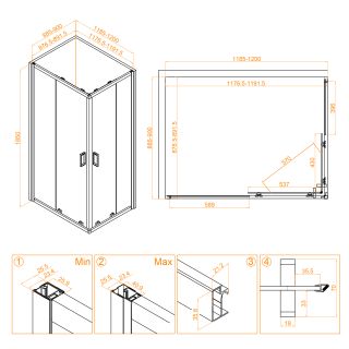 Душевой уголок RGW CL-44B 32094492-14 90x120см чёрный
