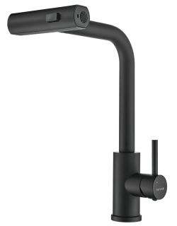 Смеситель для кухни Shevanik S263H с мультифункциональным изливом чёрный