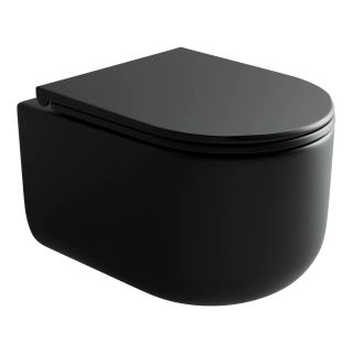 Подвесной унитаз Ceramica Nova Ulma CN4006MB безободковый чёрный матовый