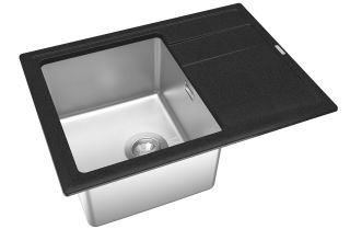 Кухонная мойка Florentina Комби 650 серый шёлк