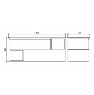Тумба с раковиной Comforty Турин 00-00013939 120 см дуб бежевый