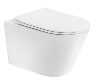 Подвесной унитаз Boheme Avva 973-SET-MW безободковый белый матовый