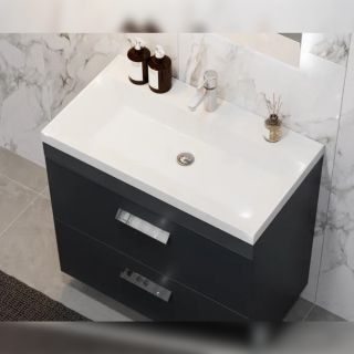 Тумба под раковину напольная Velvex Orlando tn.ORL.CLA.80.2Y графит, 80 см