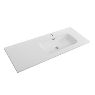 Раковина керамическая чаша справа CEZARES 120 см, CZR-8095-120-R белый