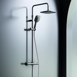 Душевая стойка с термостатом Damixa Option чёрный матовый DX218092300