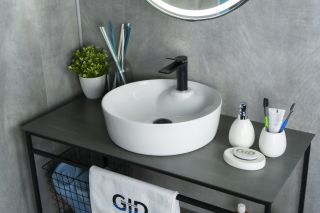 Раковина Gid D1306 51181 накладная белая 44x44x14