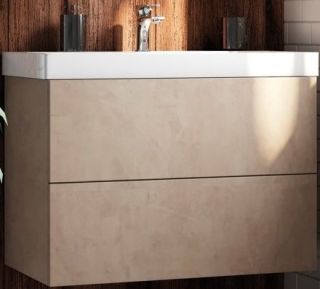 Подвесная тумба под раковину Art&Max Verona Push 80см камень светлый AM-Verona-Push-800-2C-SO-St