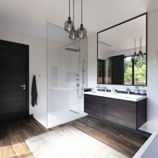 Верхний душ Kludi A-QA чёрный/хром 6488087-00