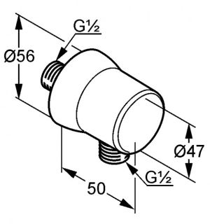 Шланговое подключение Kludi Sirena чёрный матовый 6306139-00